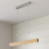 Houten LED hanglamp Karinja met dimmer, natuur