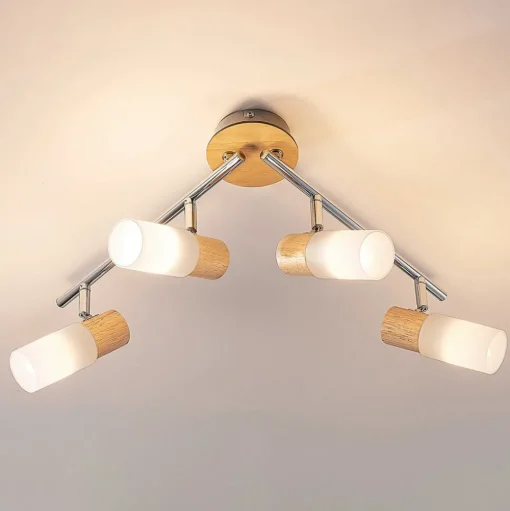 Houten spot Christoph, 4-lamps