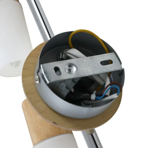 Houten spot Christoph, 3-lamps, langwerpig