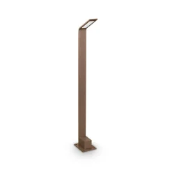 Ideal Lux LED tuinpadverlichting Agos bruin 4.000 K Hoogte 80 cm aluminium