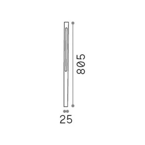 Ideal Lux LED tuinpadverlichting Jedi antraciet metaal Hoogte 80,5 cm