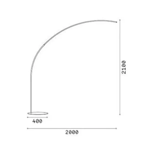 Ideal Lux LED vloerlamp Comet zwart, metaal, hoogte 210 cm