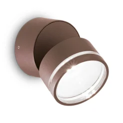 Ideal Lux Omega Round LED wandlamp 4.000K koffie