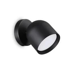 Ideal Lux wandlamp Dodo zwart 1-lamp metaal Ø 8,5 cm