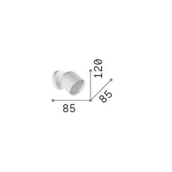 Ideal Lux wandlamp Dodo zwart 1-lamp metaal Ø 8,5 cm