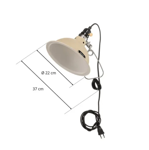 In industriële look - klemlamp Pepper beige