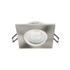Inbouw plafondlamp Samsola, geborsteld zilver, 9 x 9 cm metaal