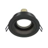Inbouwlamp Akron, instelbaar, rond, zwart