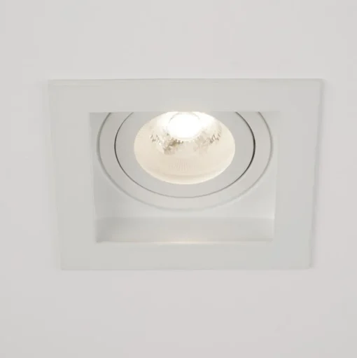 Inbouwlamp Grid One, wit, 10 x 10 cm, aluminium, GU10