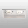 Inbouwlamp Hyde, 2lamps gezwenkt in wit