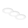 Inbouwlamp Jeft, Ø 9cm, wit, set van 3, aan/uit, vast