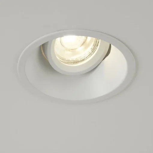 Inbouwlamp Slim Trim, wit, Ø 9,4 cm, IP20, aluminium, GU10