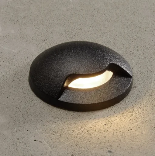 Inbouwlamp Teresa 1L zwart/frosted 3.000K