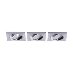 Inbouwlampen met LED's, hoekig, set van 3