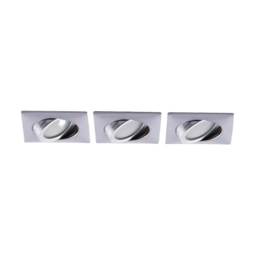 Inbouwlampen met LED's, hoekig, set van 3