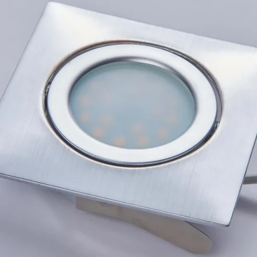 Inbouwlampen met LED's, hoekig, set van 3