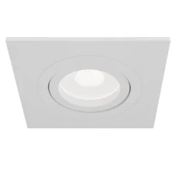 Inbouwspot Atom, GU10, wit, hoekig frame