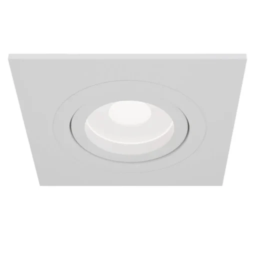 Inbouwspot Atom, GU10, wit, hoekig frame