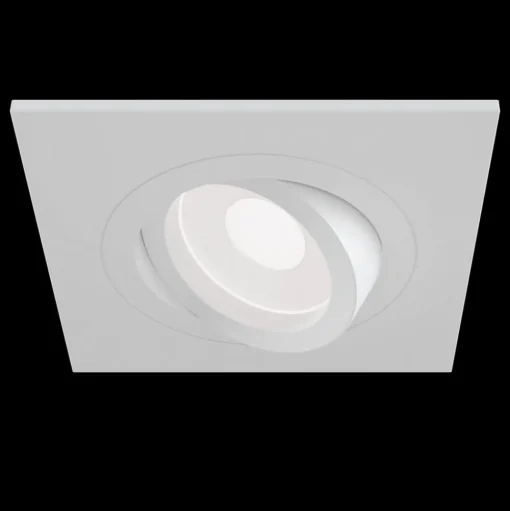 Inbouwspot Atom, GU10, wit, hoekig frame