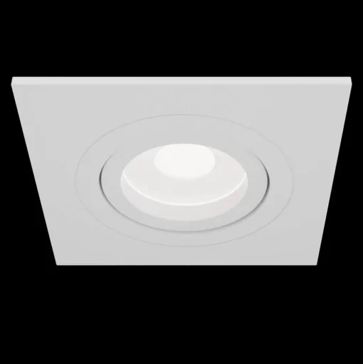 Inbouwspot Atom, GU10, wit, hoekig frame