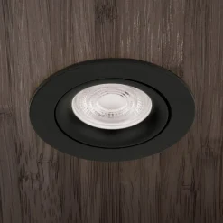 Inbouwspot Choice, aluminium, zwenkbaar, zwart