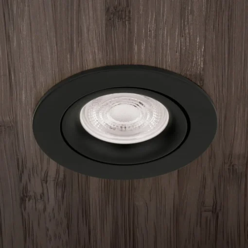 Inbouwspot Choice, aluminium, zwenkbaar, zwart