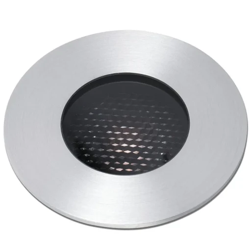 Inbouwspot Grund, nikkelkleurig, Ø 9 cm, aluminium/roestvrij staal