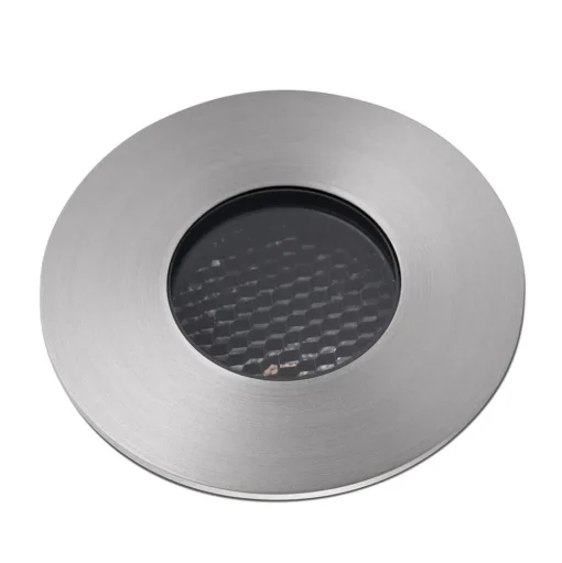 Inbouwspot Grund, nikkelkleurig, Ø 8 cm, aluminium/roestvrij staal