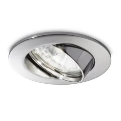 Inbouwspot Swing rond, GU10, zwenkbaar, chroom