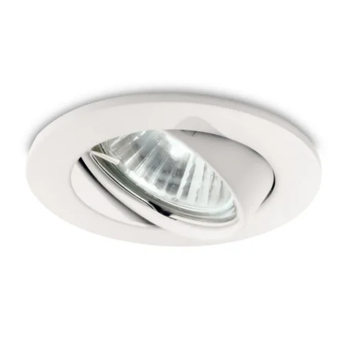 Inbouwspot Swing rond, GU10, zwenkbaar, wit