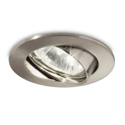Inbouwspot Swing rond, GU10, zwenkbaar, nikkel