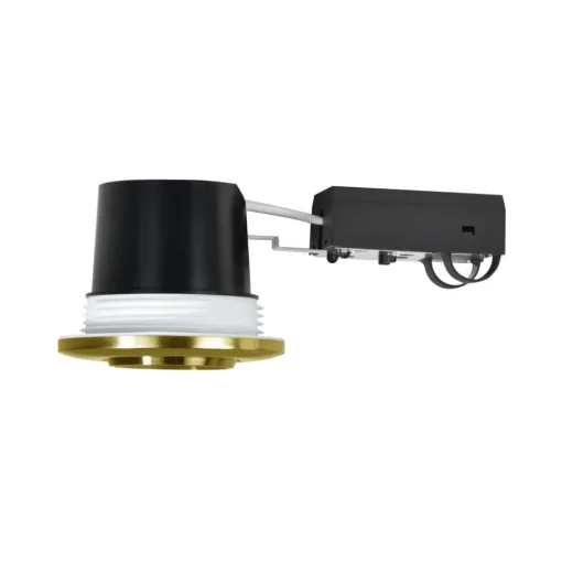Inbouwspot Umberto, aluminium, messingkleurig