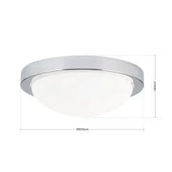 Ingetogen plafondlamp MINEA, 32 cm, chroom