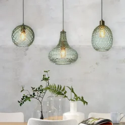 IT'S ABOUT ROMI hanglamp Venetië, groen, druppel, glas