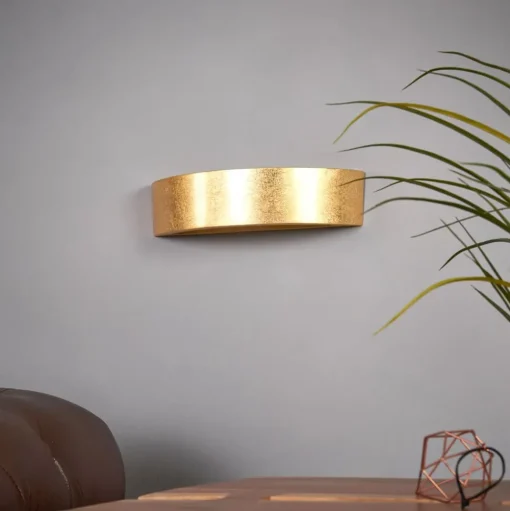 Jasin - wandlamp met gouden oppervlak
