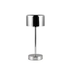 Jeff LED tafellamp, chroomkleurig, hoogte 30 cm, metaal
