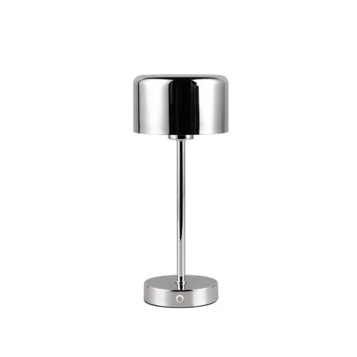 Jeff LED tafellamp, chroomkleurig, hoogte 30 cm, metaal