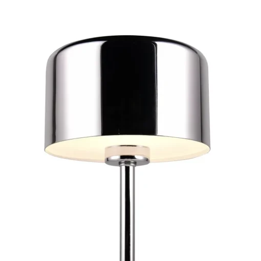 Jeff LED tafellamp, chroomkleurig, hoogte 30 cm, metaal