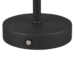 Jeff LED tafellamp, mat zwart, hoogte 30 cm, metaal