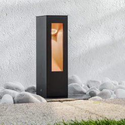 Jenke LED sokkellamp van aluminium