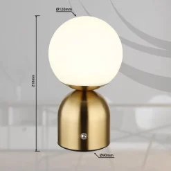Julsy LED tafellamp, messingkleurig, hoogte 21 cm, CCT