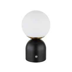 Julsy LED tafellamp, zwart, hoogte 21 cm, metaal, CCT