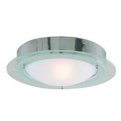 JUNA - badkamerplafondlamp met glazen rand