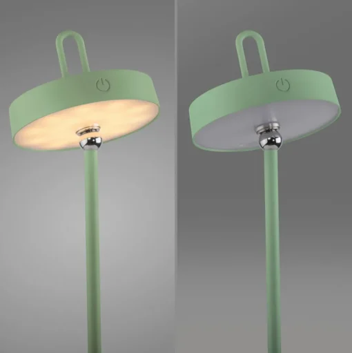 JUST LIGHT. Amag LED tafellamp, groen, ijzer, IP44