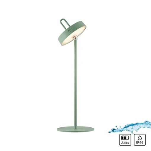 JUST LIGHT. Amag LED tafellamp, groen, ijzer, IP44