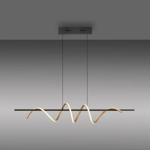 JUST LIGHT. Emanda hanglamp, ijzer, zwart messing
