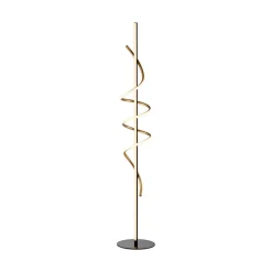 JUST LIGHT. Emanda LED vloerlamp, ijzer, zwart-messing