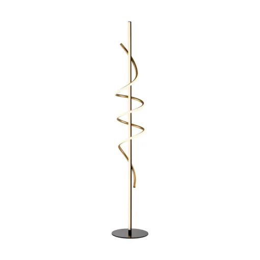 JUST LIGHT. Emanda LED vloerlamp, ijzer, zwart-messing