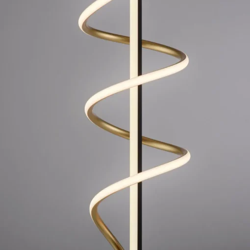 JUST LIGHT. Emanda LED vloerlamp, ijzer, zwart-messing
