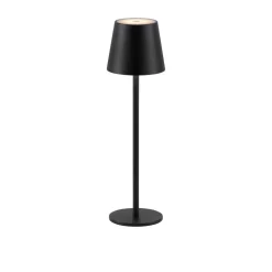 JUST LIGHT. Euria LED tafellamp, zwart, ijzer IP54